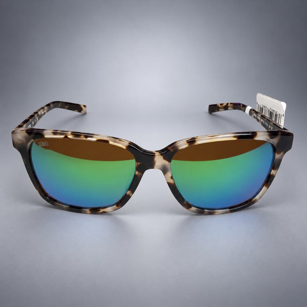 Costa Del Mar May Sunglasses — Shiny Tiger Cowrie / Green Mirror 580G (RH-050)